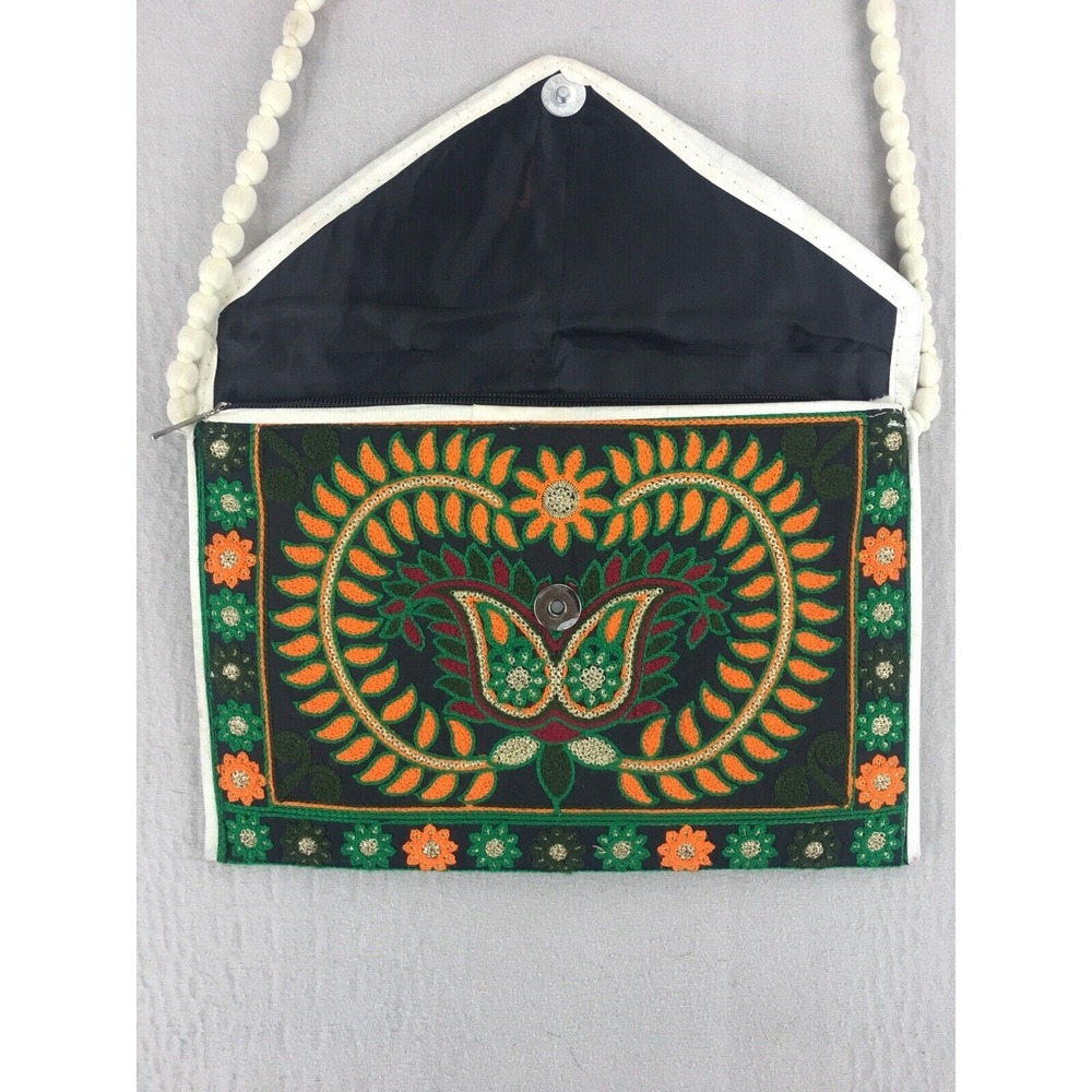 Vintage Indian Banjara Gypsy Bag Tribal Crossbody Sling Bag Embroidered Purse - Picture 4 of 16